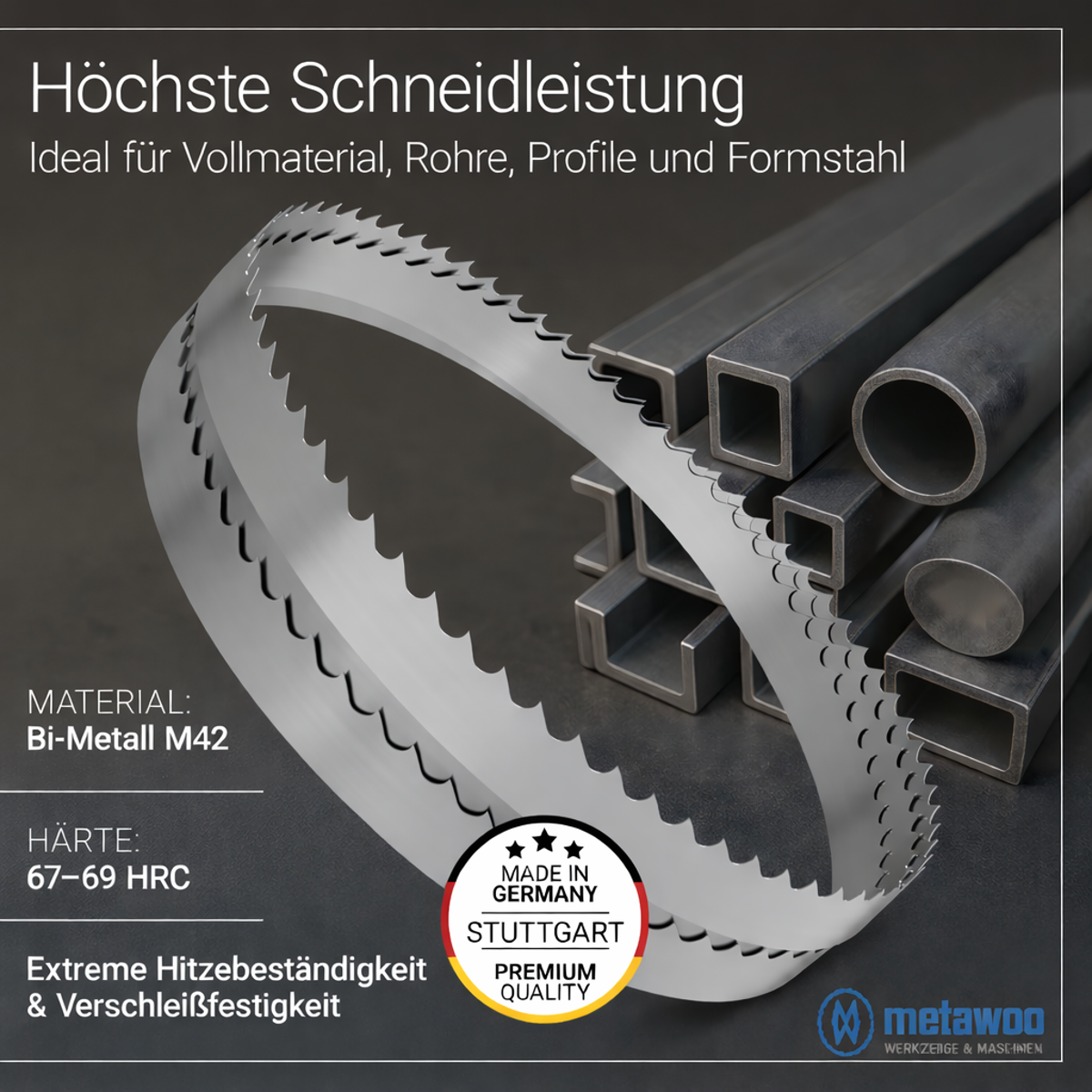 Passend für Femi NG 120 XL Bi-Metall-Bandsägeblatt 1440 x 13 x 0,60 x 4 ZpZ