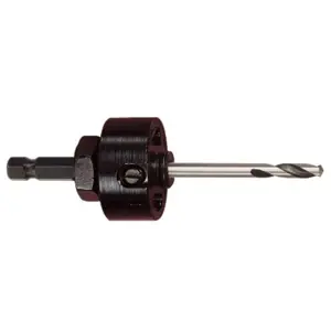 Starrett A17-38E Lochsägen Aufnahmedorn - 8,75 mm (11/32") Sechskantschaft für 32 - 210 mm Lochsägen mit extra langer Bohrkrone aus Schnellarbeitsstahl - Schnellwechseldorn