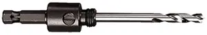 Starrett A1E Lochsägen Dorn - 14-30mm Schnellwechsel-Schraubgewinde Sechskantschaft mit 13 mm längerem Schnellarbeitsstahl-Pilotbohrer - Schnellwechseldorn