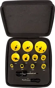 Starrett Bimetall-Lochsägen-Bausatz - 13-teiliges KFC11021 Schneller Schnitt Deluxe Elektriker Lochsägen-Set - Kompatibel mit Bosch Dewalt Hitachi Festool Milwaukee