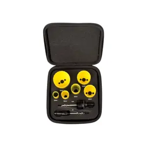 Starrett Bi-Metall-Lochsägen-Bausatz - 8-teiliger KFC06023 Schnellschnitt-Allzweck-Lochschneider mit Dorn-Set - Kompatibel mit Bosch Dewalt Hitachi Festool Milwaukee
