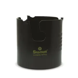 Starrett Hartmetall-bestückte Lochsäge - MPH0296 Mehrzweck-TCT-Lochsäge - für Holz-MDF-Kunststoff-Keramik-Wandfliesen - 65 mm, Schwarz