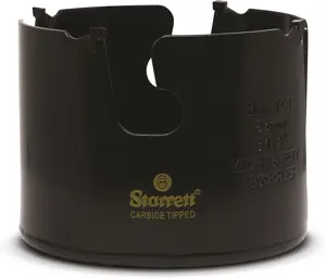Starrett Hartmetall-bestückte Lochsäge - MPH0314 Mehrzweck-TCT-Lochsäge - für Holz-MDF-Kunststoff-Keramik-Wandfliesen - 83mm