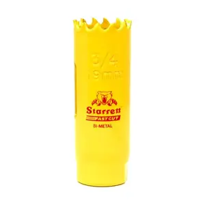 Starrett HSS Bi-Metall-Lochsäge - FCH0034 schnell geschnittene extra Kobalt-Lochsäge - für rostfreies Blech Holz Kunststoff verschiedene Materialien - 19mm
