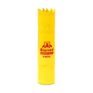 Starrett HSS Bi-Metall-Lochsäge - FCH0058 schnell geschnittene extra Kobalt-Lochsäge - für rostfreies Blech Holz Kunststoff verschiedene Materialien - 16mm