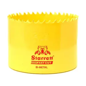 Starrett HSS Bi-Metall-Lochsäge - FCH0212 schnell geschnittene extra Kobalt-Lochsäge - für rostfreies Blech Holz Kunststoff verschiedene Materialien - 64mm