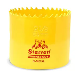 Starrett HSS Bi-Metall-Lochsäge - FCH0218 schnell geschnittene extra Kobalt-Lochsäge - für rostfreies Blech Holz Kunststoff verschiedene Materialien - 54mm
