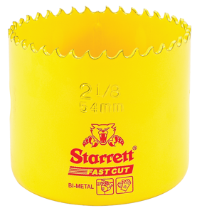 Starrett HSS Bi-Metall-Lochsäge - FCH0218 schnell geschnittene extra Kobalt-Lochsäge - für rostfreies Blech Holz Kunststoff verschiedene Materialien - 54mm