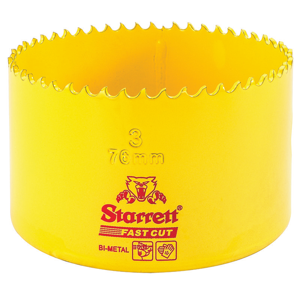 Starrett HSS Bi-Metall-Lochsäge - FCH0300 schnell geschnittene extra Kobalt-Lochsäge - für rostfreies Blech Holz Kunststoff verschiedene Materialien - 76mm