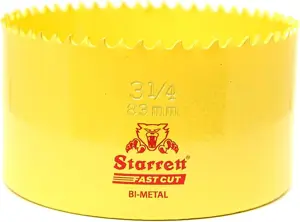 Starrett HSS Bi-Metall-Lochsäge - FCH0314 schnell geschnittene extra Kobalt-Lochsäge - für rostfreies Blech Holz Kunststoff verschiedene Materialien - 83mm