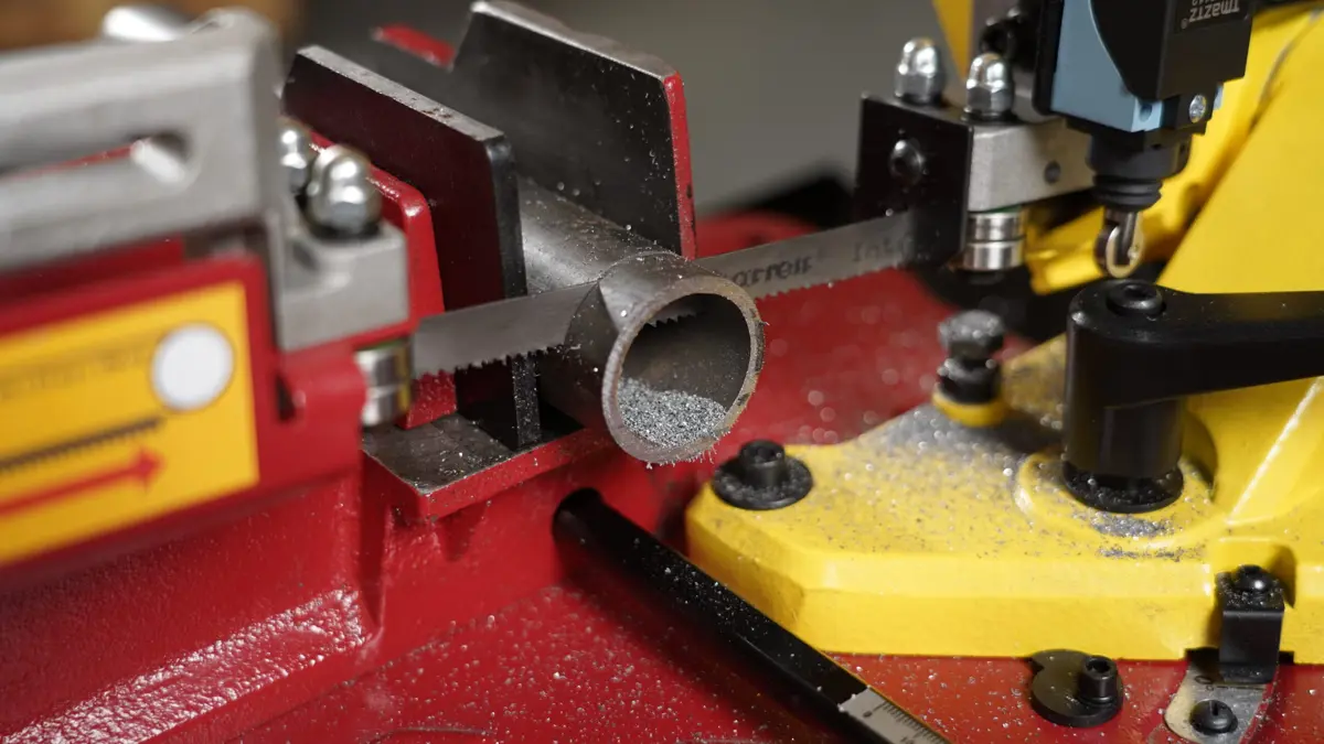 Starrett S1106NG +4 Stk 1440 x 13 x 0,65 mm Sägeblätter, Metallbandsäge, 850 Watt, Variable geschwindigkeit 30–80 m/min, Gährung 0-60°,Biro 22 Für Fleischerei Bandsägeblätter